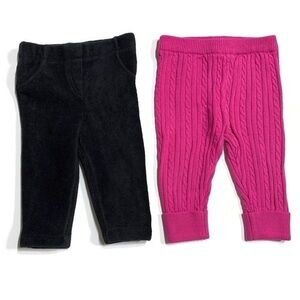 BABY girls 6-12M corduroy and knit leggings